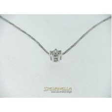 Salvini collana pendente in oro bianco e diamante ct.0,12 Ref. 80611189